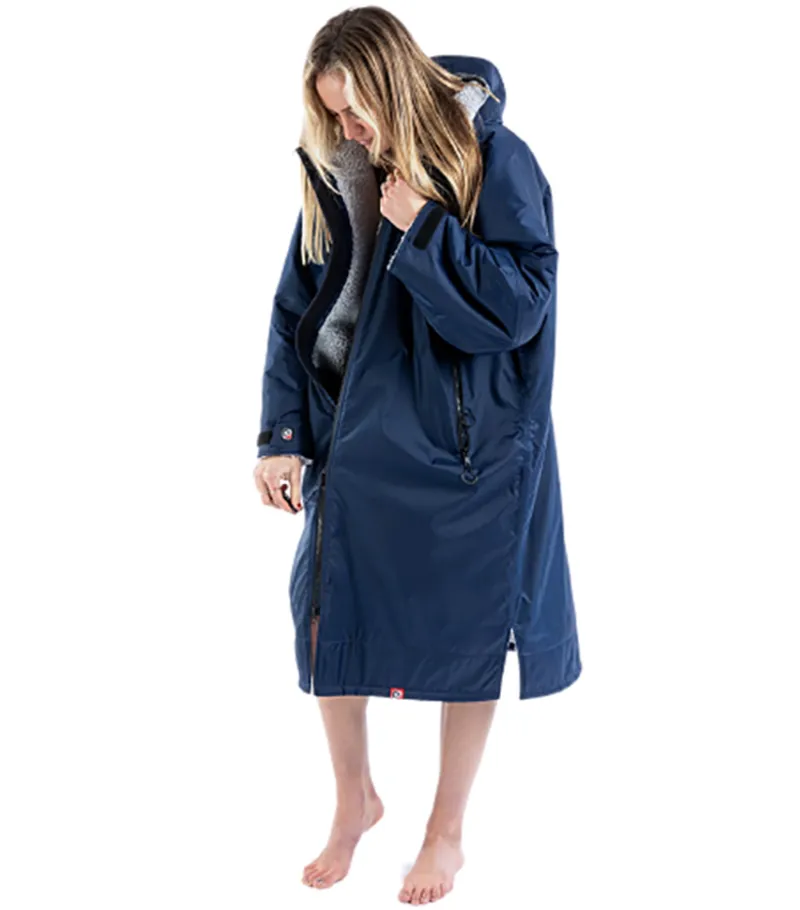 Dryrobe Adult Advance Long Sleeve Change Robe V3 Medium Navy/Grey-2